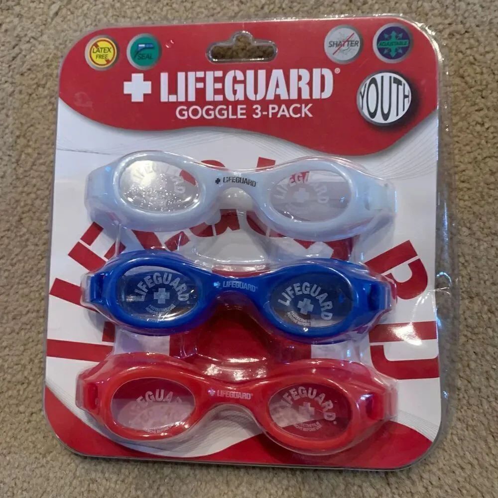 Official Lifeguard Goggle 3 Pack Youth Goggles